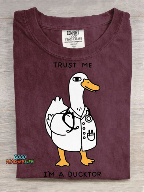 Ducktor Decorative Pattern T-shirt