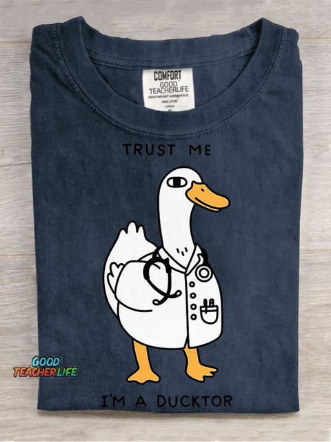 Ducktor Decorative Pattern T-shirt