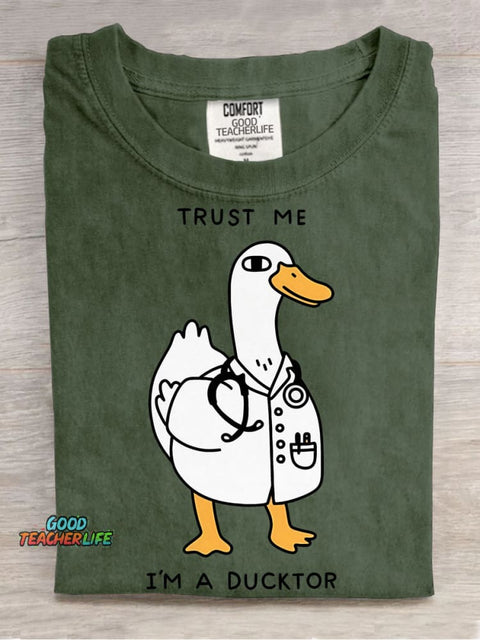 Ducktor Decorative Pattern T-shirt