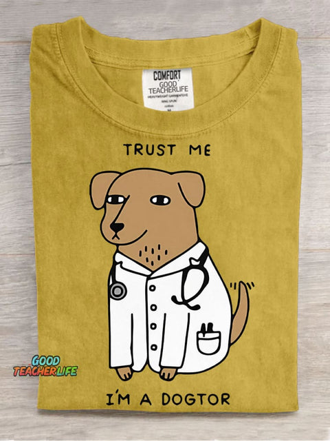 Dogtor Decorative Pattern T-shirt
