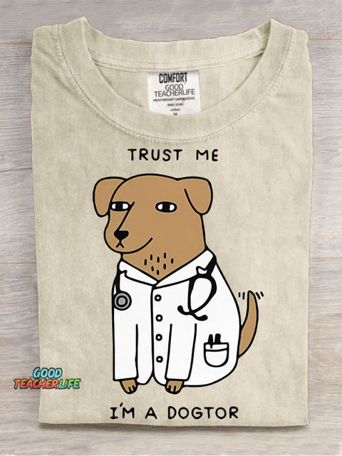 Dogtor Decorative Pattern T-shirt