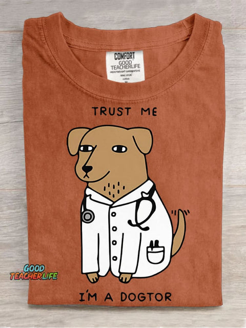 Dogtor Decorative Pattern T-shirt