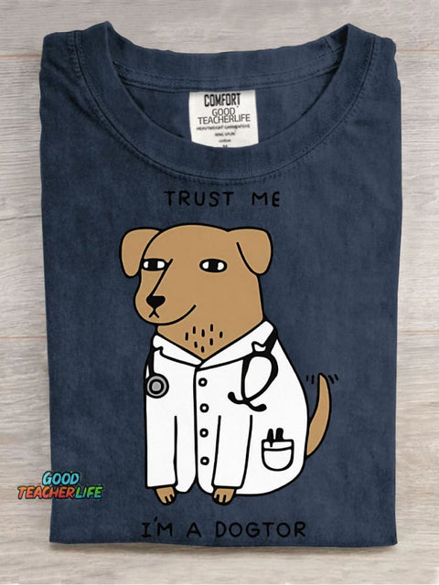 Dogtor Decorative Pattern T-shirt