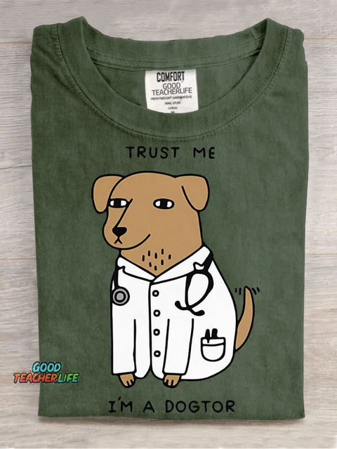 Dogtor Decorative Pattern T-shirt