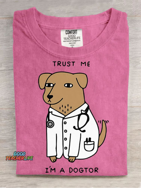 Dogtor Decorative Pattern T-shirt