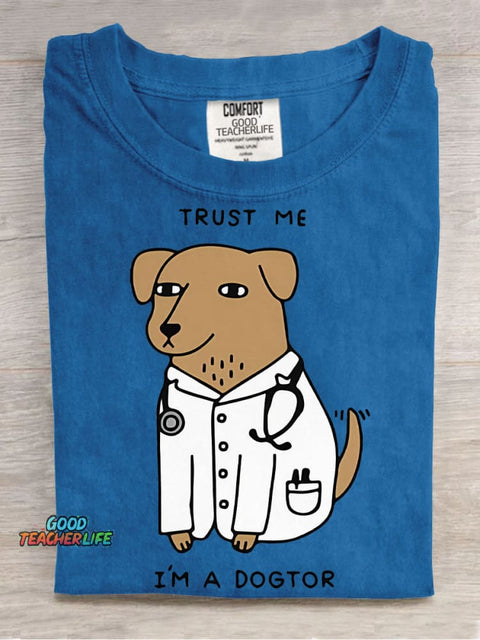 Dogtor Decorative Pattern T-shirt