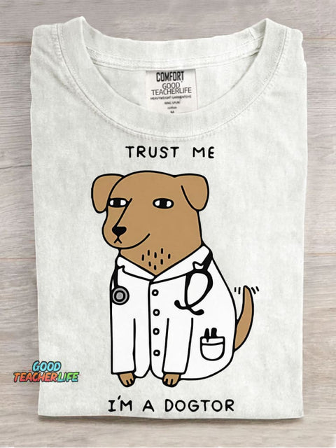 Dogtor Decorative Pattern T-shirt