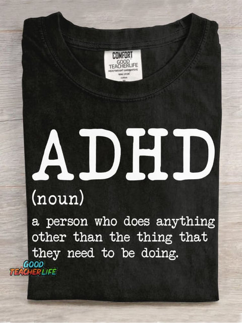 Explanation ADHD Decorative Pattern T-shirt