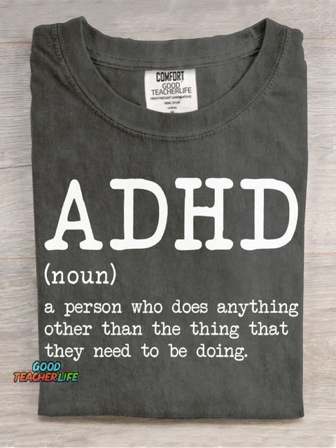 Explanation ADHD Decorative Pattern T-shirt
