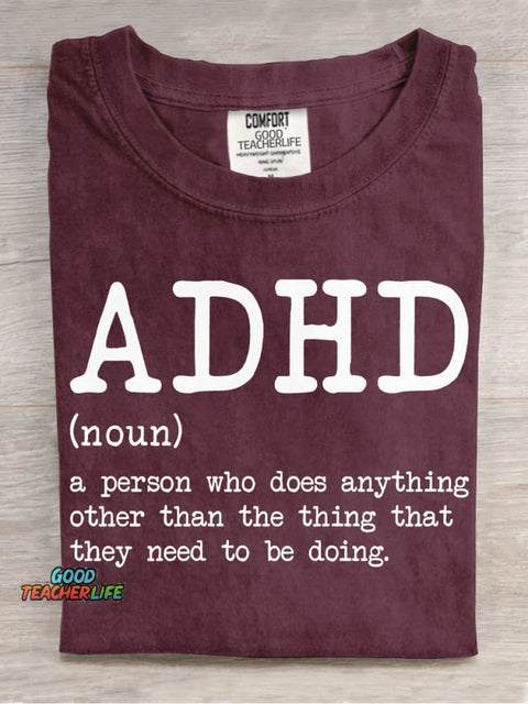 Explanation ADHD Decorative Pattern T-shirt