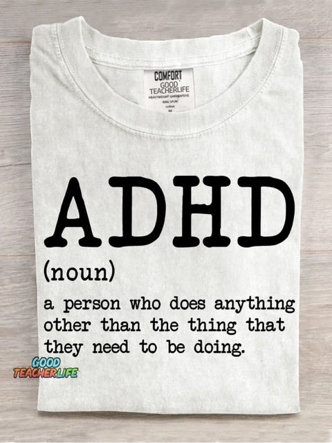 Explanation ADHD Decorative Pattern T-shirt