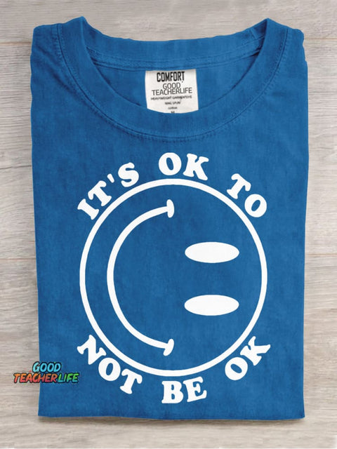 It's Ok To Not Be Ok Decorative Pattern T-shirt