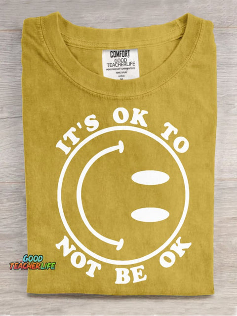 It's Ok To Not Be Ok Decorative Pattern T-shirt