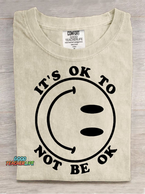 It's Ok To Not Be Ok Decorative Pattern T-shirt
