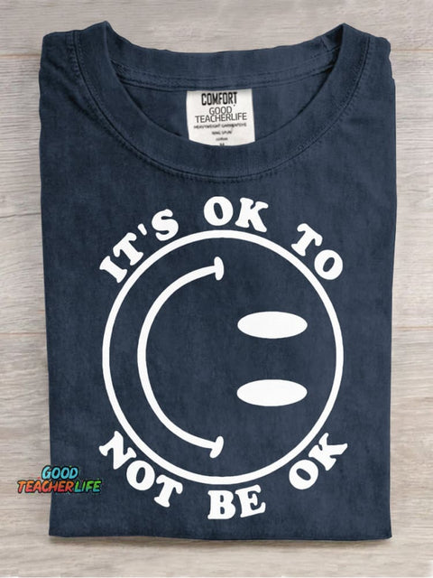 It's Ok To Not Be Ok Decorative Pattern T-shirt