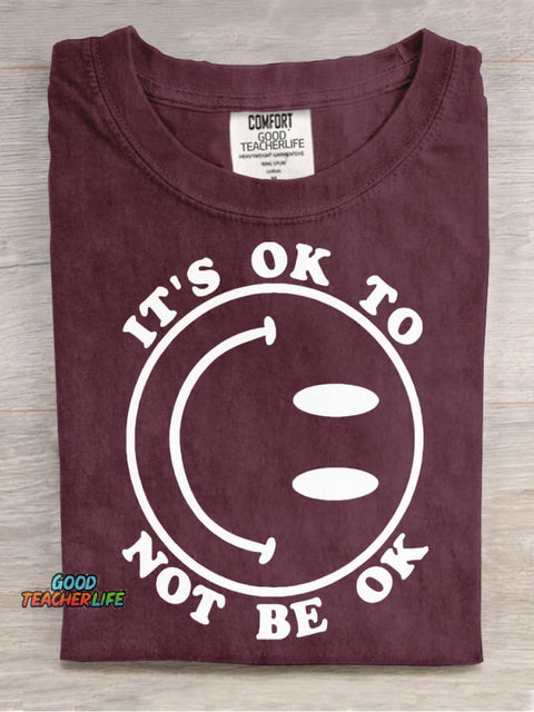 It's Ok To Not Be Ok Decorative Pattern T-shirt