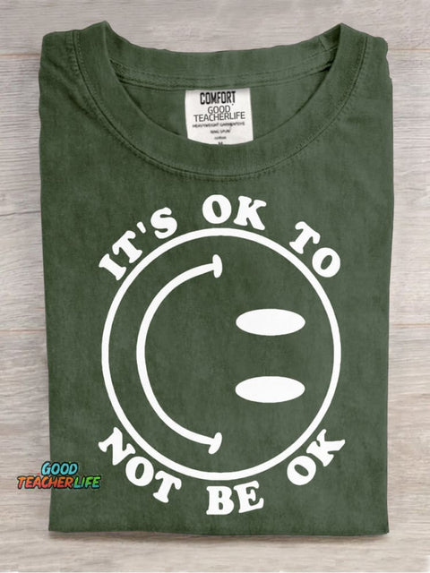It's Ok To Not Be Ok Decorative Pattern T-shirt