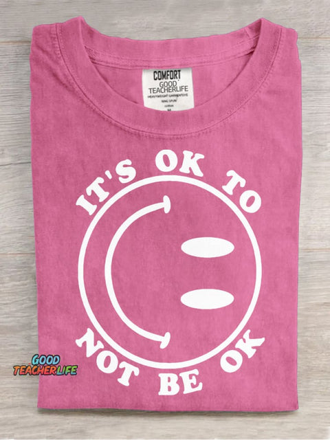 It's Ok To Not Be Ok Decorative Pattern T-shirt