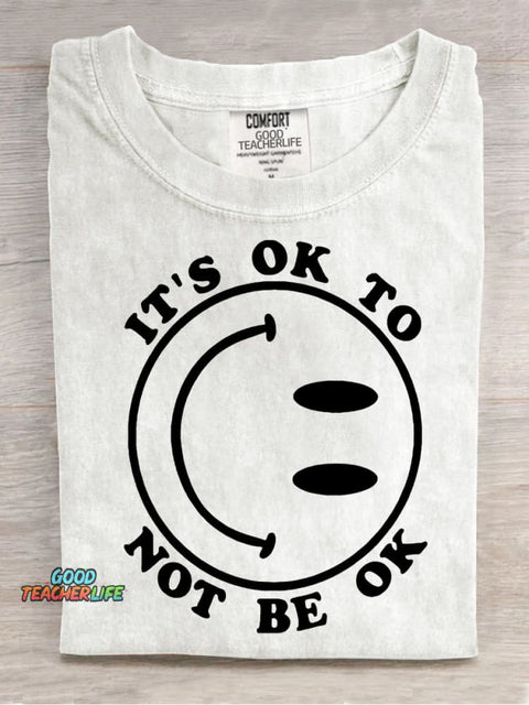 It's Ok To Not Be Ok Decorative Pattern T-shirt