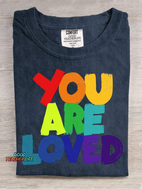 You Are Loved Decorative Pattern T-shirt