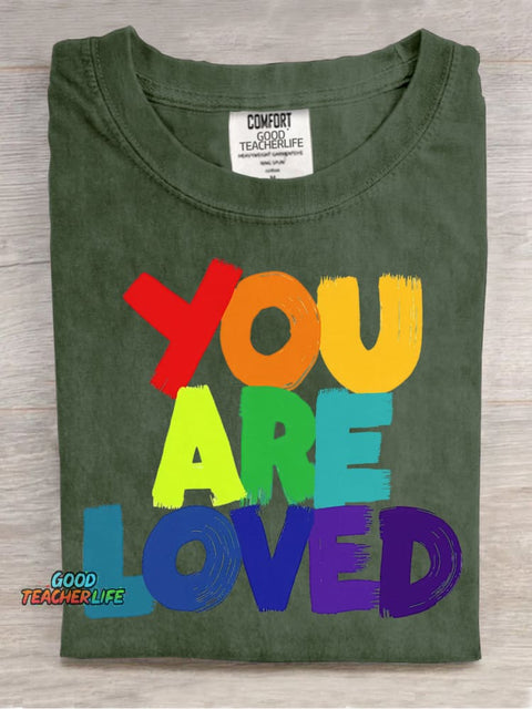 You Are Loved Decorative Pattern T-shirt