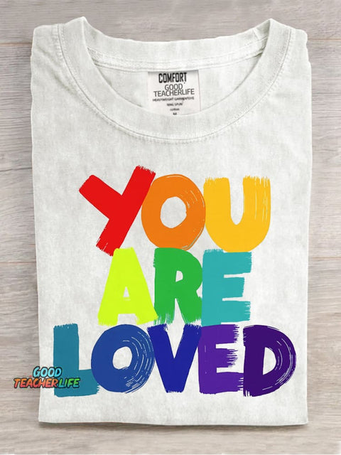 You Are Loved Decorative Pattern T-shirt