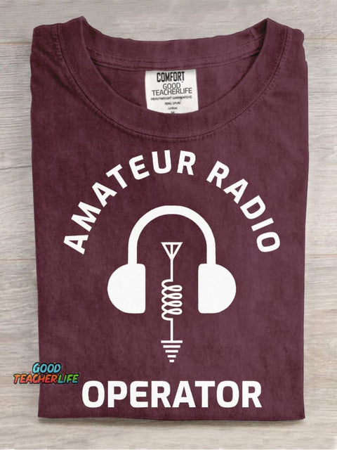 Amateur Radio Decorative Pattern T-shirt