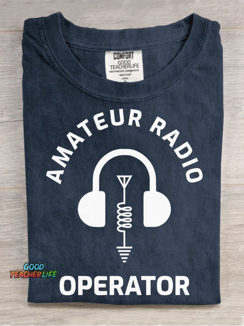 Amateur Radio Decorative Pattern T-shirt