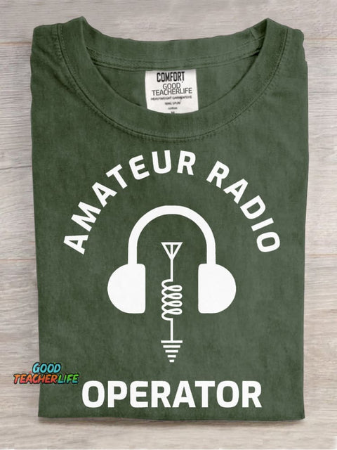 Amateur Radio Decorative Pattern T-shirt
