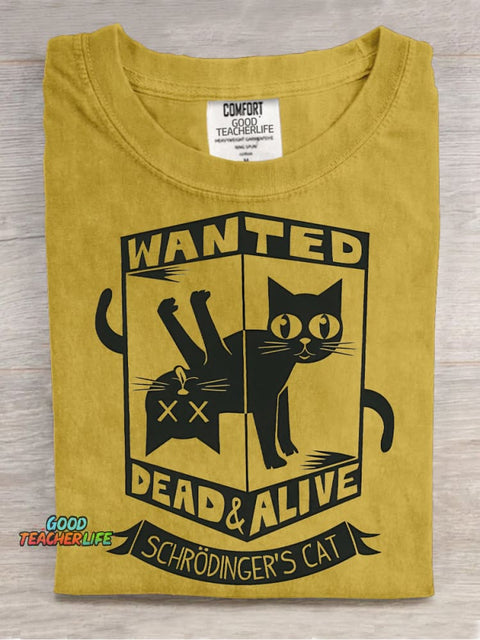 Schrödinger's Cat Decorative Pattern T-shirt