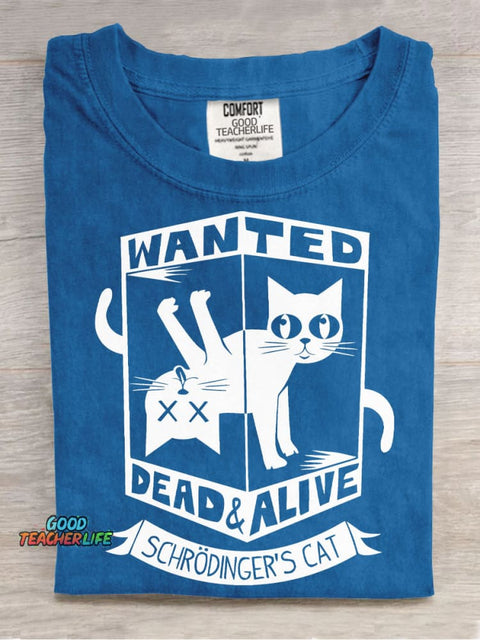 Schrödinger's Cat Decorative Pattern T-shirt