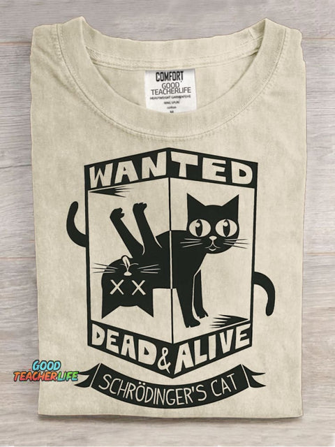 Schrödinger's Cat Decorative Pattern T-shirt