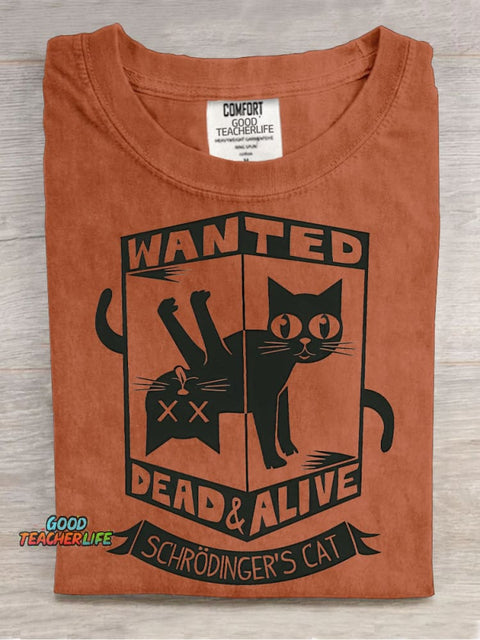 Schrödinger's Cat Decorative Pattern T-shirt