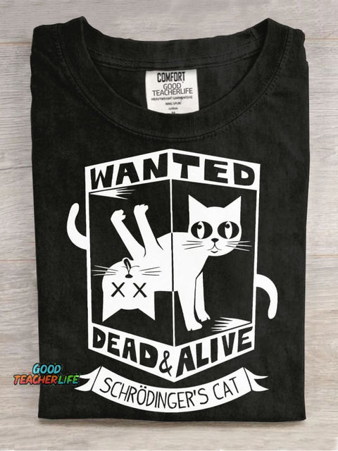 Schrödinger's Cat Decorative Pattern T-shirt