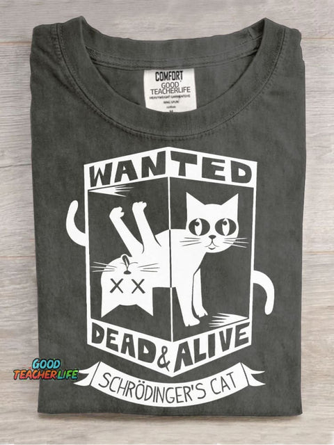 Schrödinger's Cat Decorative Pattern T-shirt