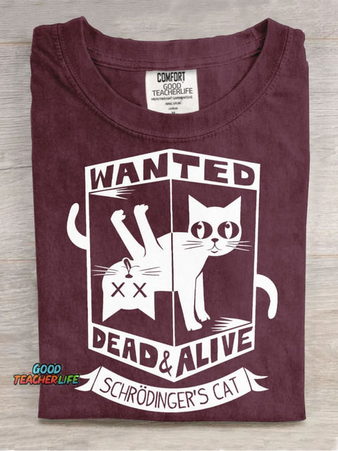 Schrödinger's Cat Decorative Pattern T-shirt