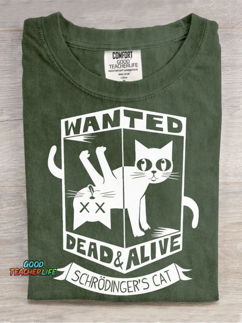 Schrödinger's Cat Decorative Pattern T-shirt
