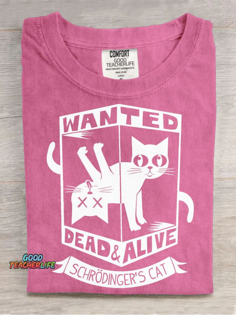 Schrödinger's Cat Decorative Pattern T-shirt