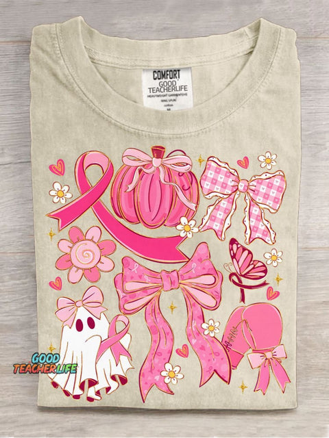 Decorative Pattern of Little Ghosts Protecting Women T-shirt