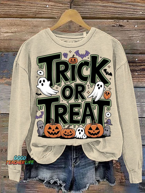 Trick or Treat Halloween Casual Sweatshirt