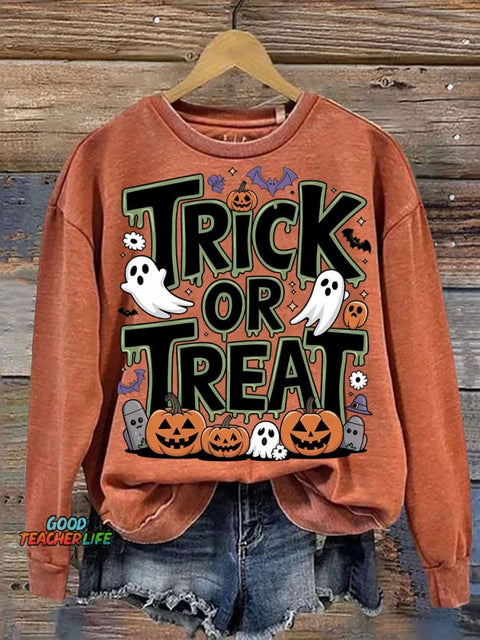 Trick or Treat Halloween Casual Sweatshirt