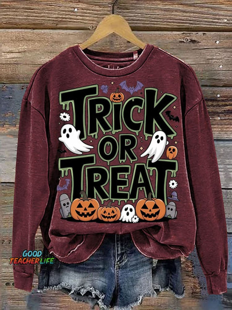 Trick or Treat Halloween Casual Sweatshirt