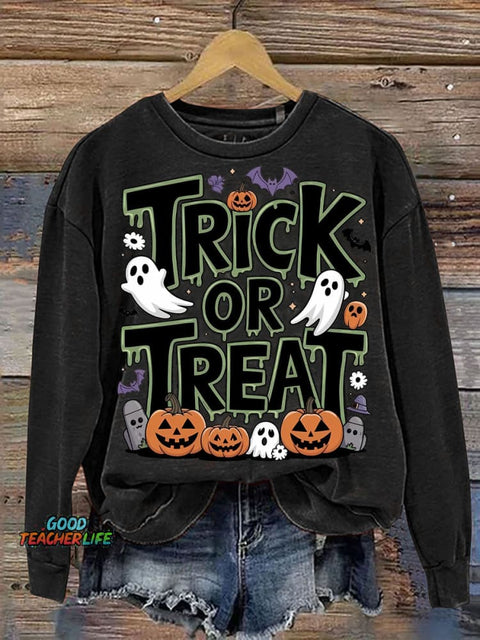 Trick or Treat Halloween Casual Sweatshirt