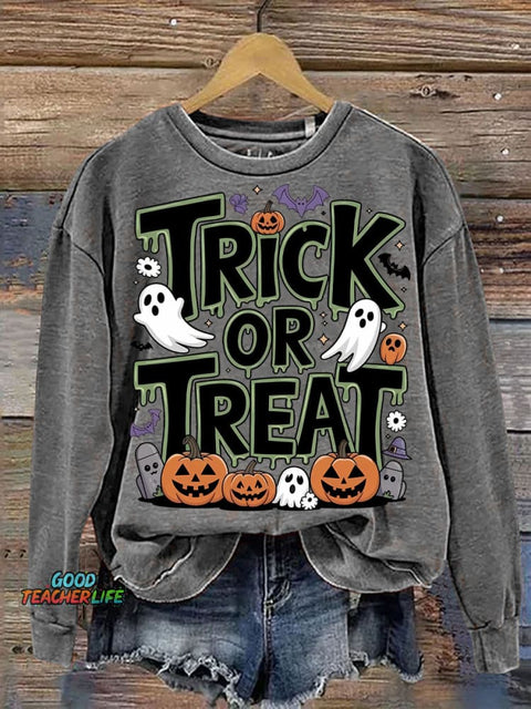 Trick or Treat Halloween Casual Sweatshirt