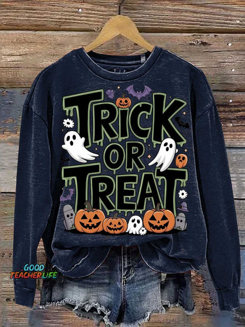 Trick or Treat Halloween Casual Sweatshirt
