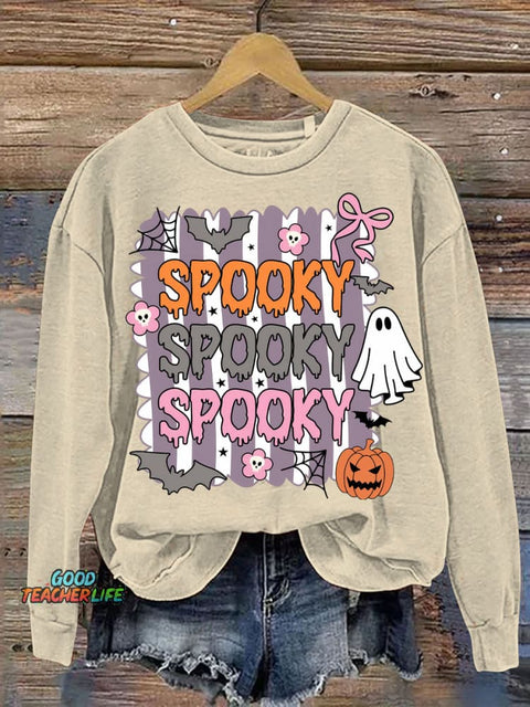 Halloween Spooky Decorative Pattern Casual Sweatshirt