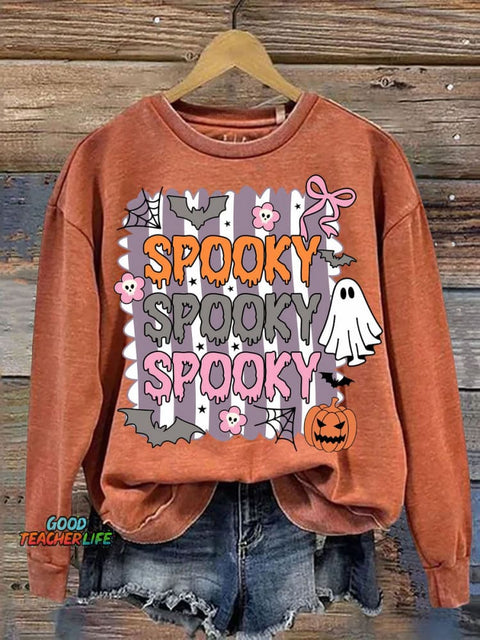 Halloween Spooky Decorative Pattern Casual Sweatshirt