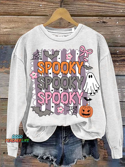 Halloween Spooky Decorative Pattern Casual Sweatshirt