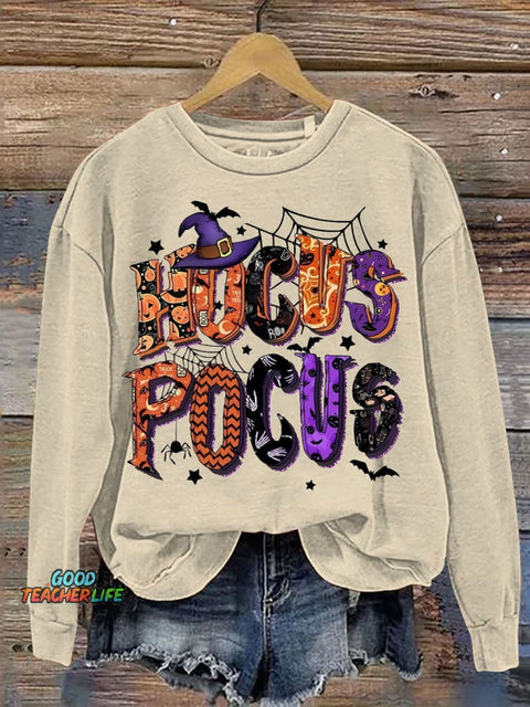 Halloween Hocus Pocus Decorative Pattern Casual Sweatshirt