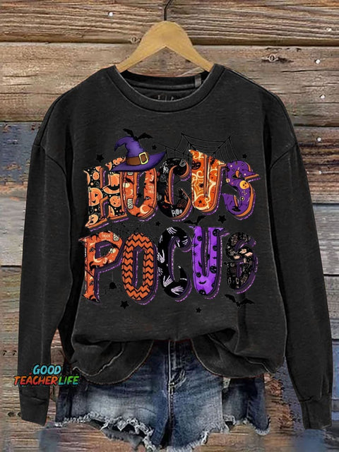 Halloween Hocus Pocus Decorative Pattern Casual Sweatshirt